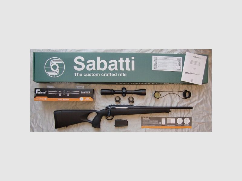 SABATTI, MOD. ROVER G2 HUNTER THUMBHOLE, Kal. .308 Win., INCL. BUSHNELL-ZF UND MONTAGERINGEN, NEU!!!