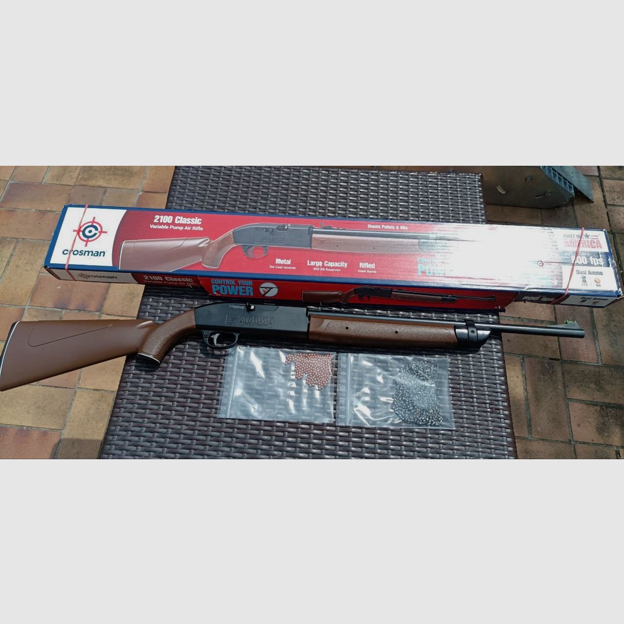 Luftgewehr Crosman 2100 Classic 4,5 mm Diabolo und BB