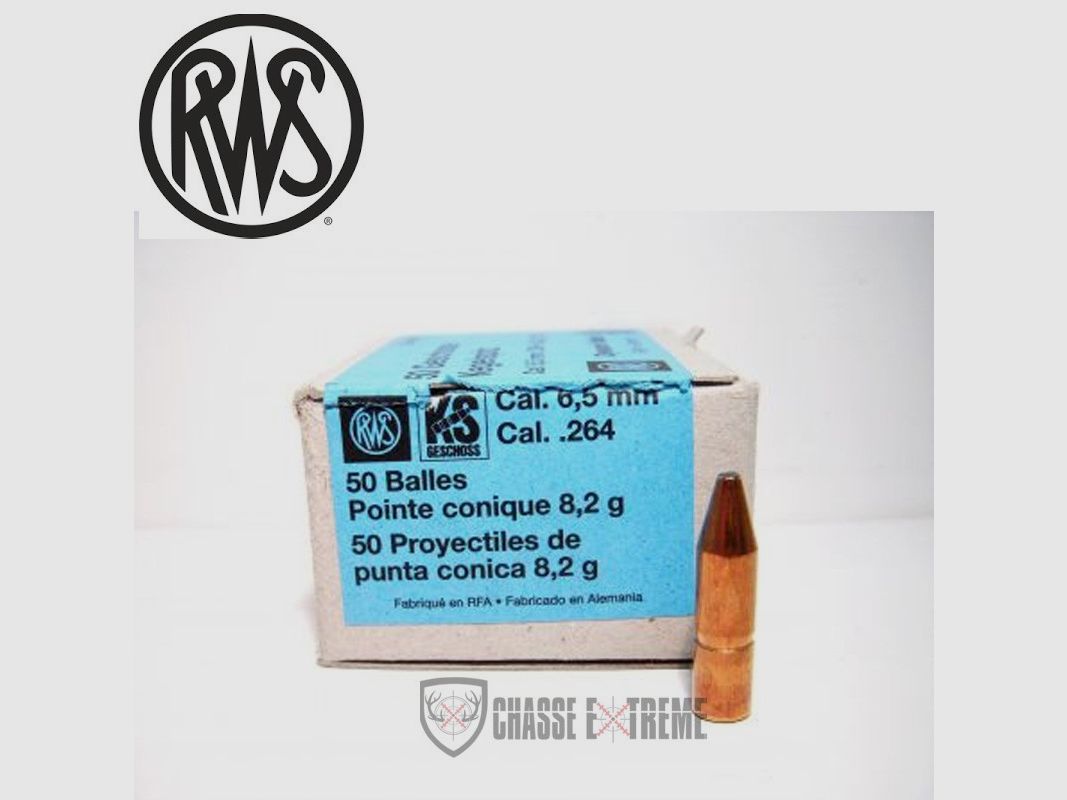 50 Kogels RWS kal. 6,5mm 127gr KS, afbeelding 1 van 3