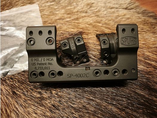Spuhr SP-4002C Attacco Picatinny monoblocco, diametro 34 mm, altezza 38 mm