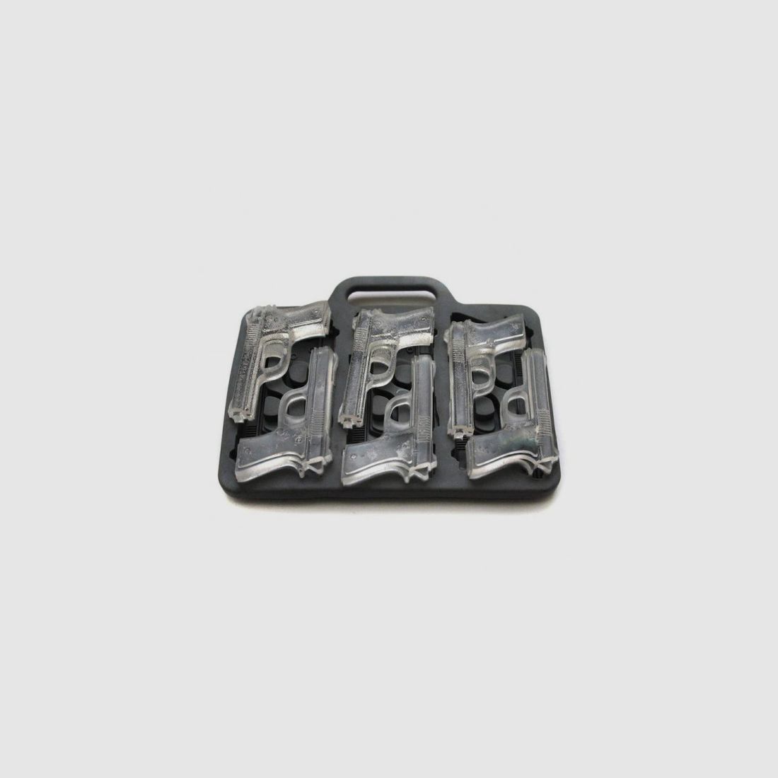 EISWÜRFEL- UND BACK-SILIKONFORM "GUN" - 6x