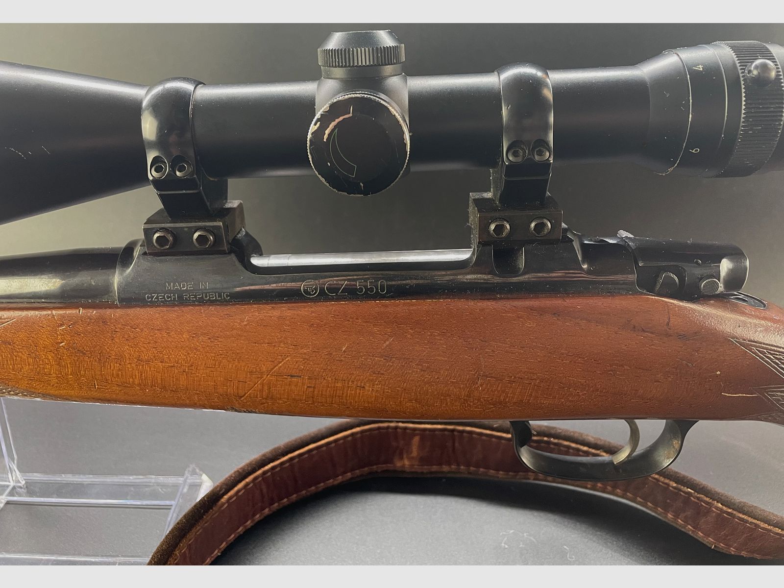 Brünner weapons factory Mod. 550 .308Win repeating rifle with original clamp mount Kettner scope 3-12x56