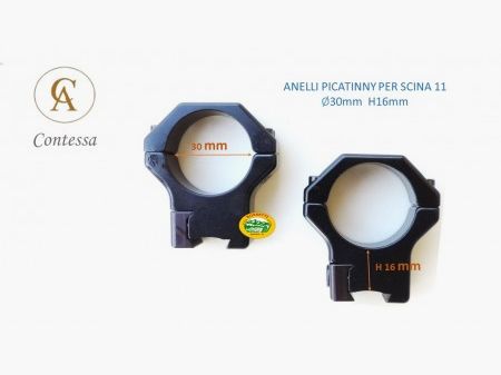 CONTESSA Rings 30mm H16mm for rail 11mm - SDT02/A