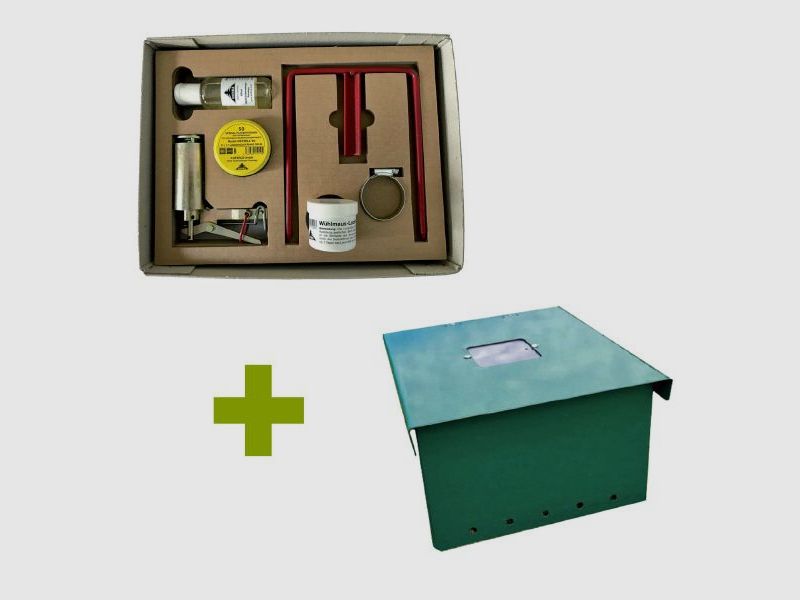 Wühlmausselbstschuss Komplettset und Schalldämpferbox