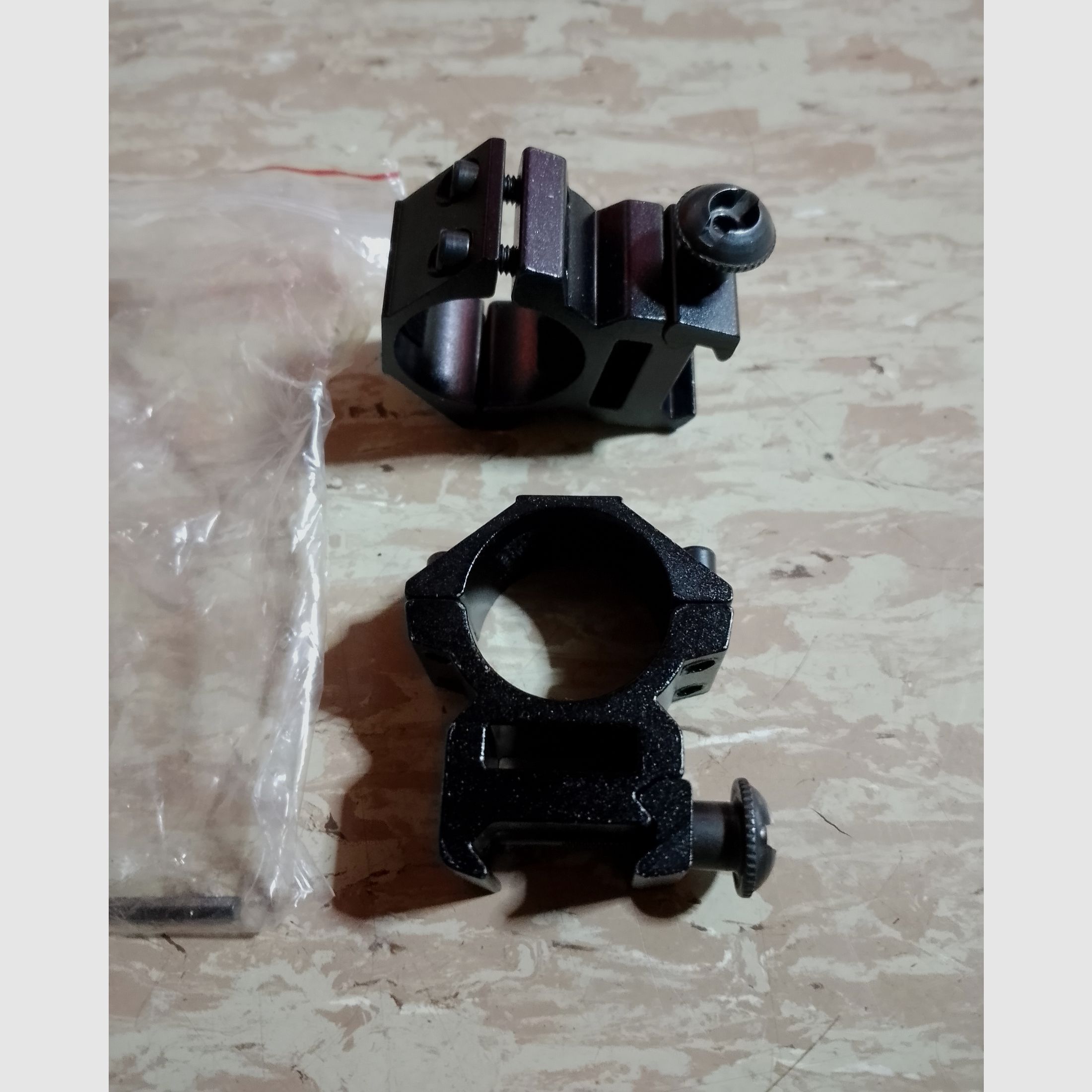 Zielfernrohr Montage Ringe Scope Mount 20 21 mm Rail Picatinny Halterung Adapter schwarz neu 25mm Durchmesser