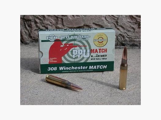 Munitions Partizan Cal. .308 Winchester 168-Grs HPBT x20