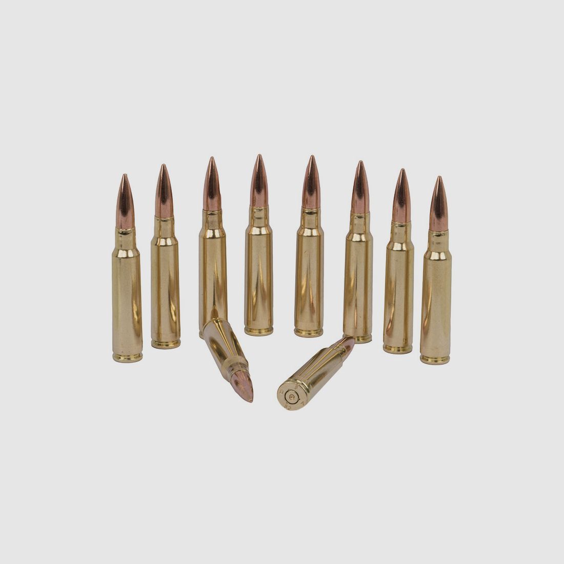 Dekopatronen Gewehrpatrone 7,5 x 55 mm Swiss MessinghĂĽlse mit Vollmantelgeschoss blinde Originalpatronen 10 StĂĽck (P18)