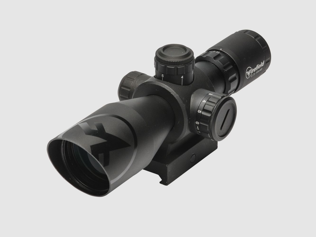 2.5-10×40 Firefield Barrage, SFP Mil-Dot ill.