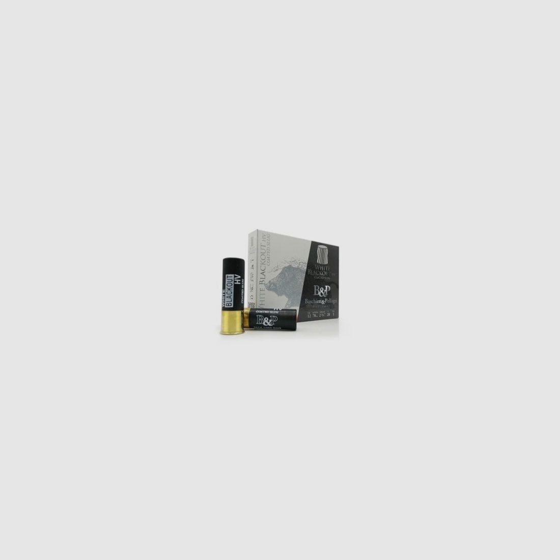 B&P Big Game Kogel White Blackout HV Kal. 12 28gr De lichtste kogel van de Big Game-lijn, ondanks het lichte gewicht levert de patroon een extreem hoge snelheid