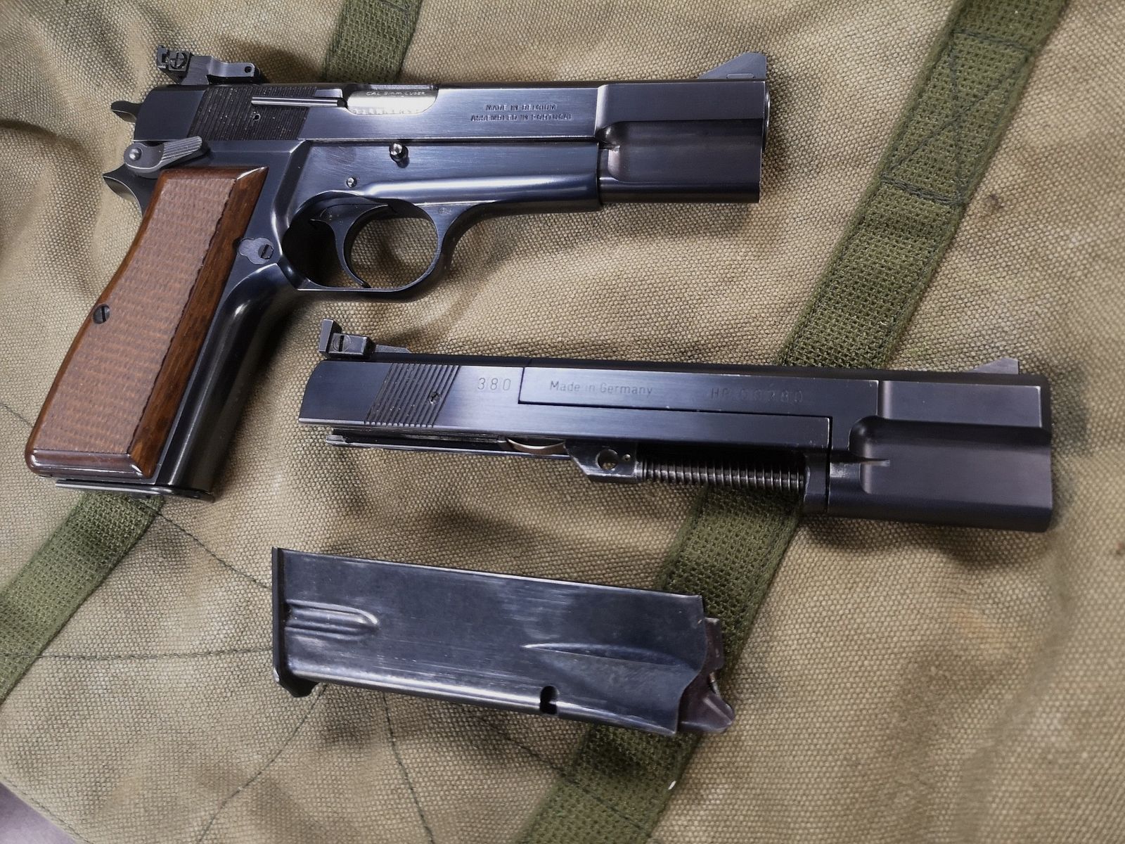 Browning High Power 9mm Para with WS Peters Steel PSWIII .22lr