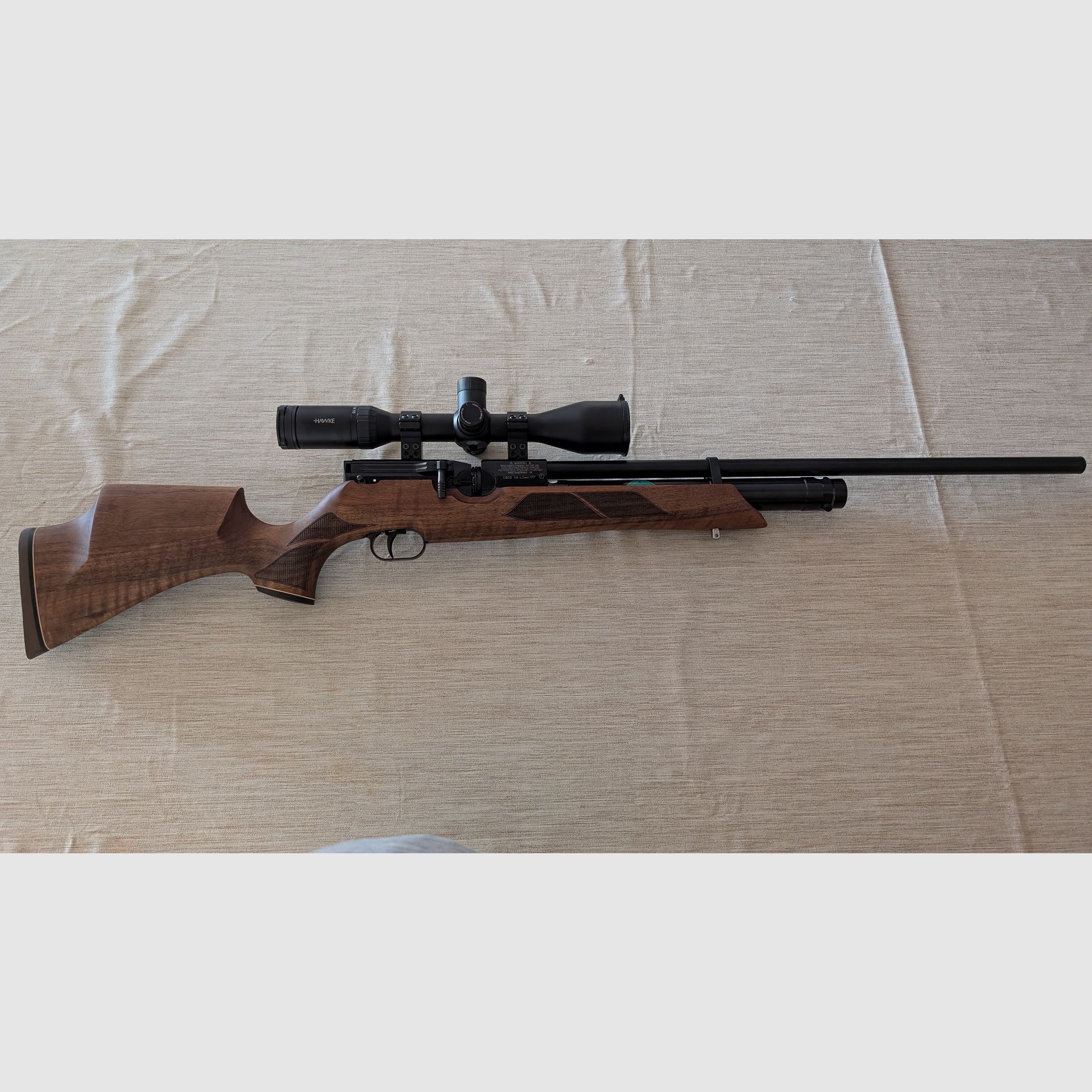 Weihrauch HW100 S F.S.B. 56cm extra long + scope (Hawke Airmax 30 WA SF 4-16x50 AMX IR) + bipod (MDT Oryx BiPod) + additional accessories + warranty