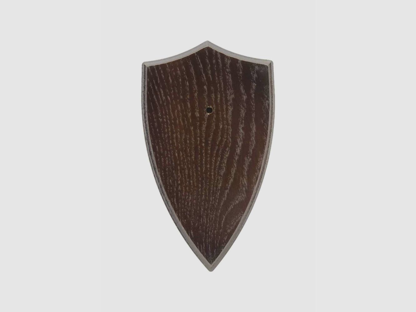 EUROHUNT Piastra Trofeo Capriolo Rovere Scuro - Supporto in Legno Massiccio 20x12 cm per Corna di Cervide, immagine 1 di 3