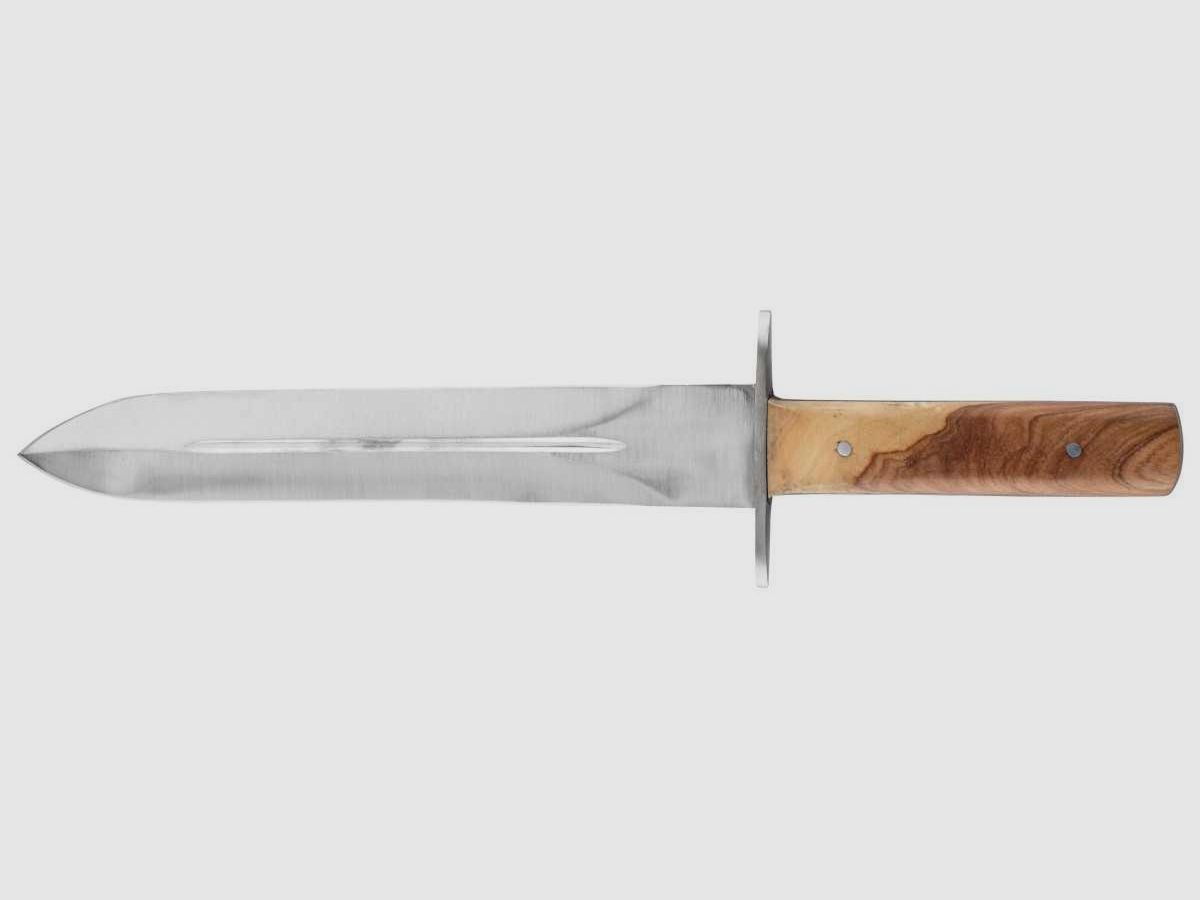 Dague de chasse avec manche en bois clair, image 3 sur 4