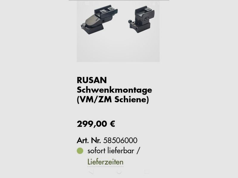 Rusan Schwenkmontage cz 550 557