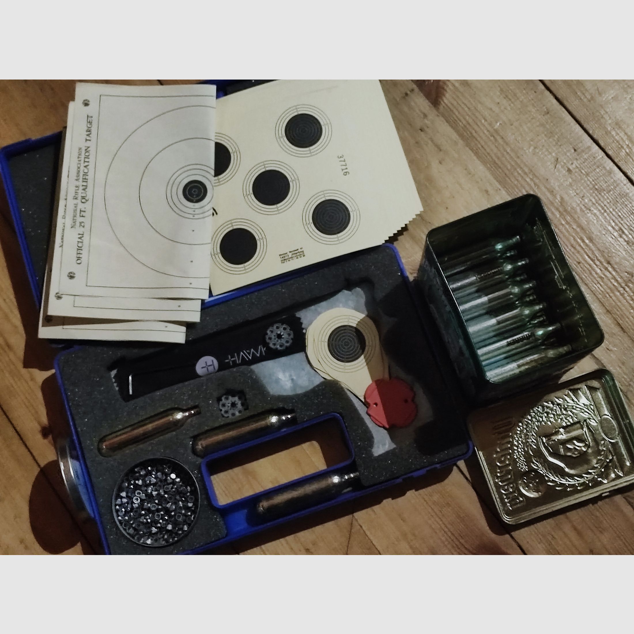 Walther CP88 Set de compétition Nickel/Bois + Hawke Point rouge