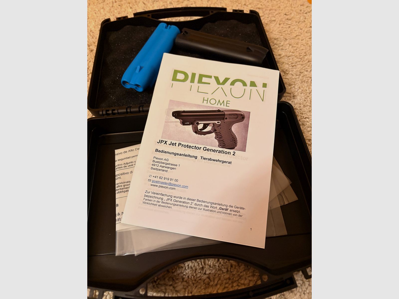 Piexon JPX Jet Protector Gen 2, laser, étui Kydex, cartouches de rechange