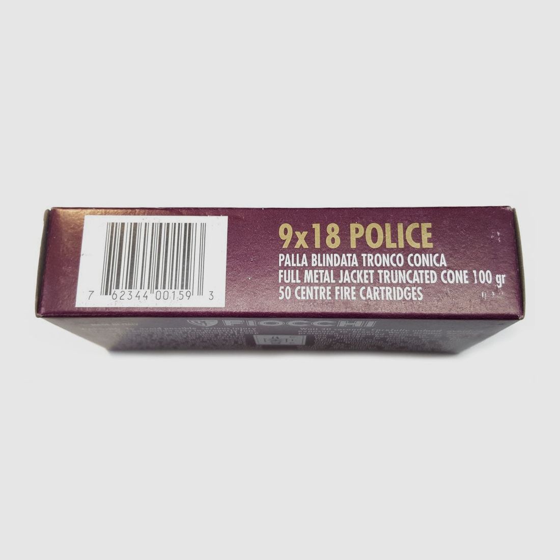 MUNITIONS FIOCCHI - 9X18MM. POLICE - 100 GRAINS - FMJTC, image 3 sur 5
