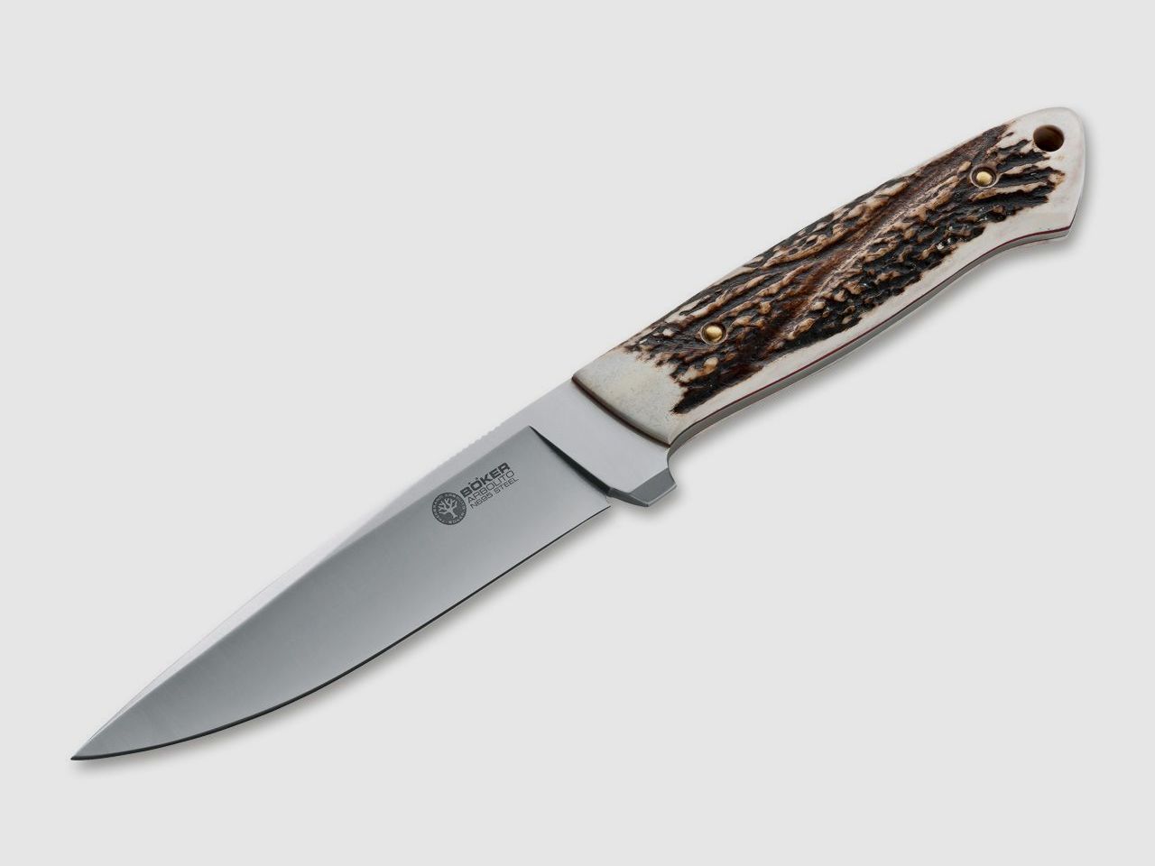 LITTLE TREE WHINNY DEER HORN Messer Hirschhorn Leather Sheath