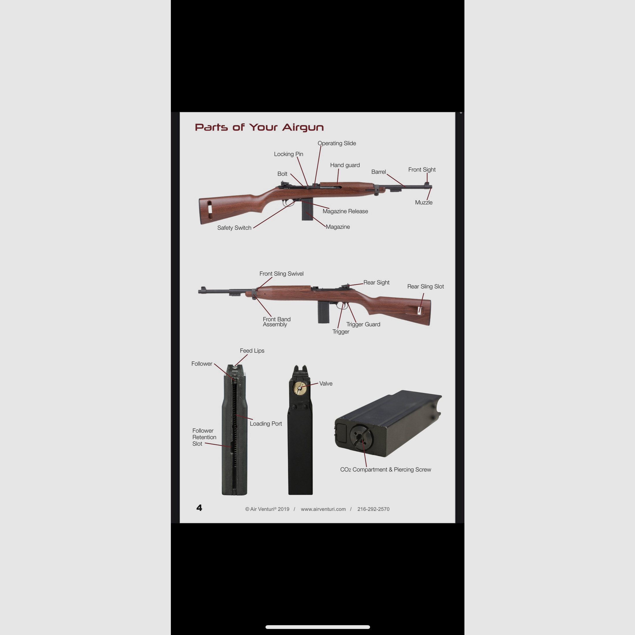 King Arms M1 Carbine Vollmetall Echtholz CO2 BlowBack 6mm BB
