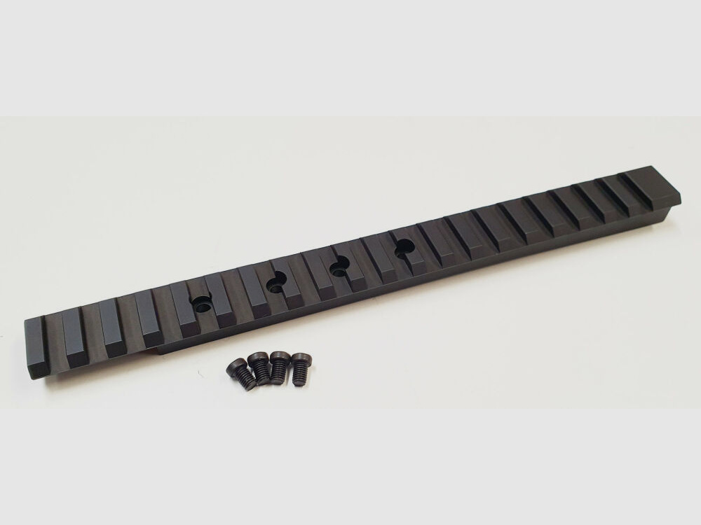 MHS Picatinny rail for BERGARA BA 13, steel, matte black blued, 210mm long, made in Germany