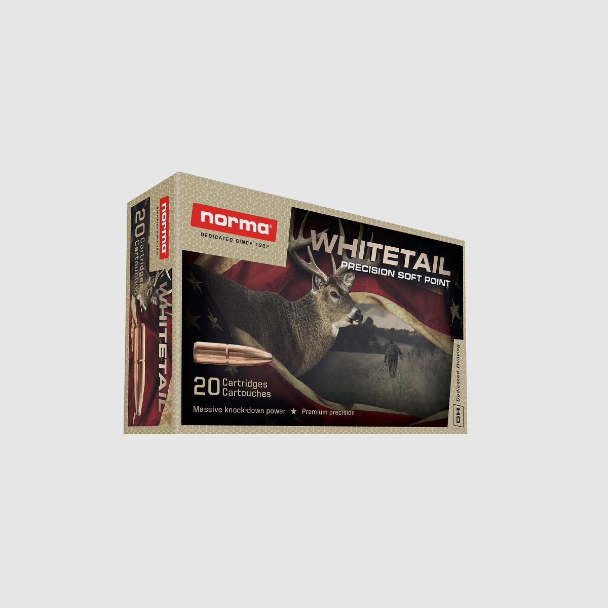 AM.KUL. 308Win. NORMA WHITETAIL SP 11,7 g/ 180 grs (1 paquete de 20 unidades), imagen 3 de 3