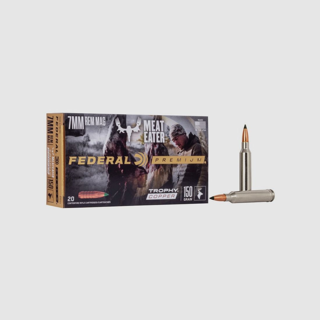 FED P7RTC3 7MM REM MAG 150GR TROPHY COPPER _VITAL-SHOK_ 20/2