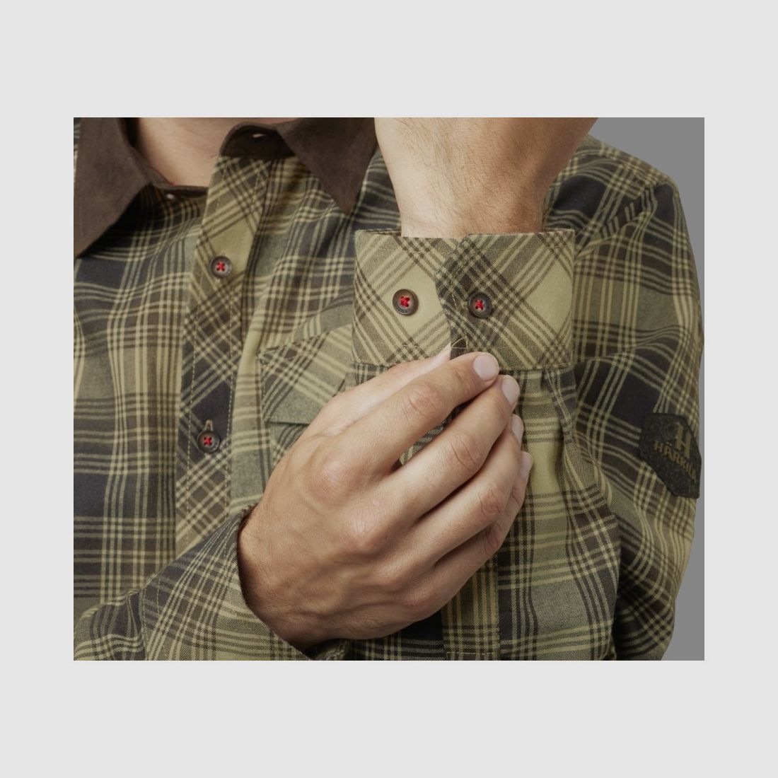 Chemise Härkila Driven Hunt (Light teak check), image 4 sur 4