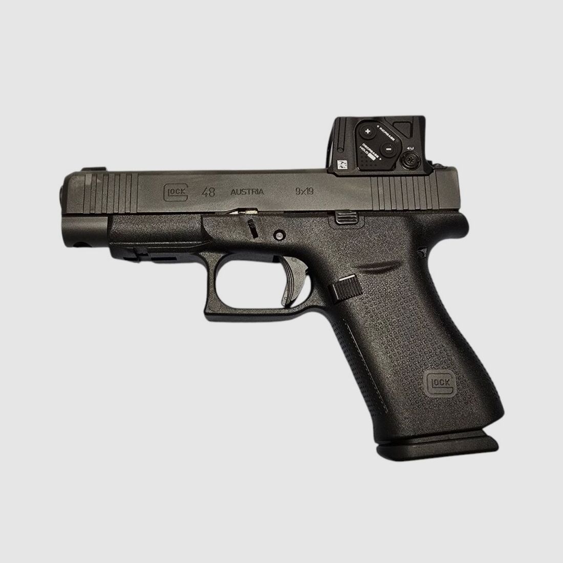 Glock Pistole 48 MOS/FS A-Cut™ Combo mit Aimpoint COA Minileuchtpunktvisier halbautomatische Pistole 9mm Luger - UVP: 1299€