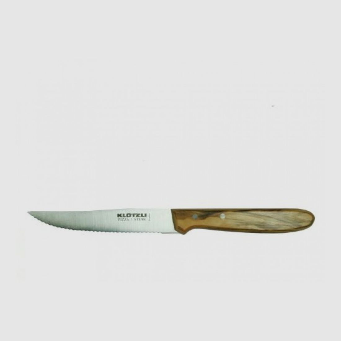 Klötzli Pizza / Steak Messer Olivenholz