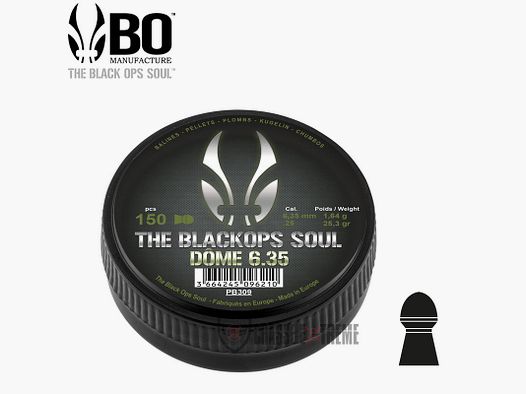 150 Plombs the Black Ops Soul Dome cal 6.35 mm
