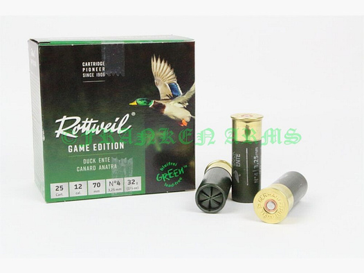 Rottweil	 Game Edition ENTE 12/70 3,25mm 25Stück Staffelpreise