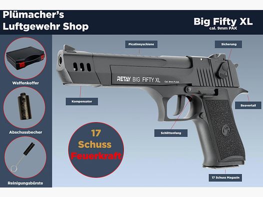 Retay Big Fifty XL Schreckschusspistole 9 mm PA