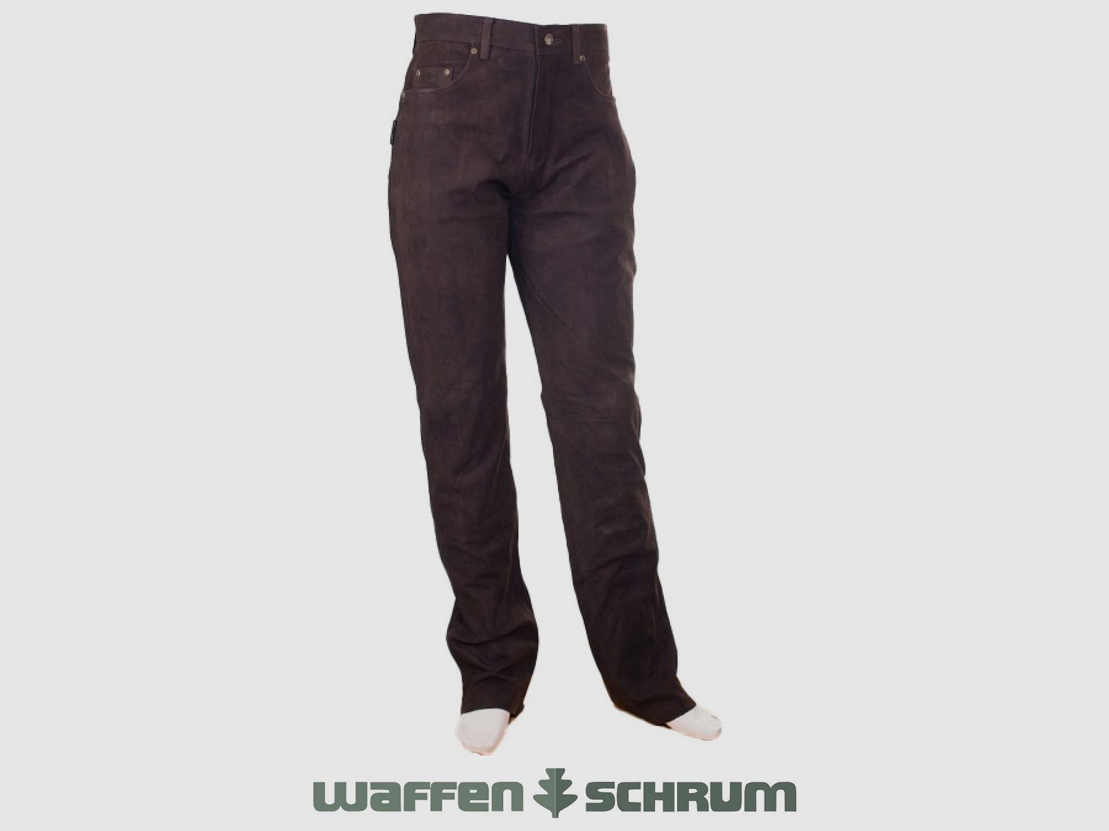 Pantaloni in pelle Wallaby Hunter Marrone