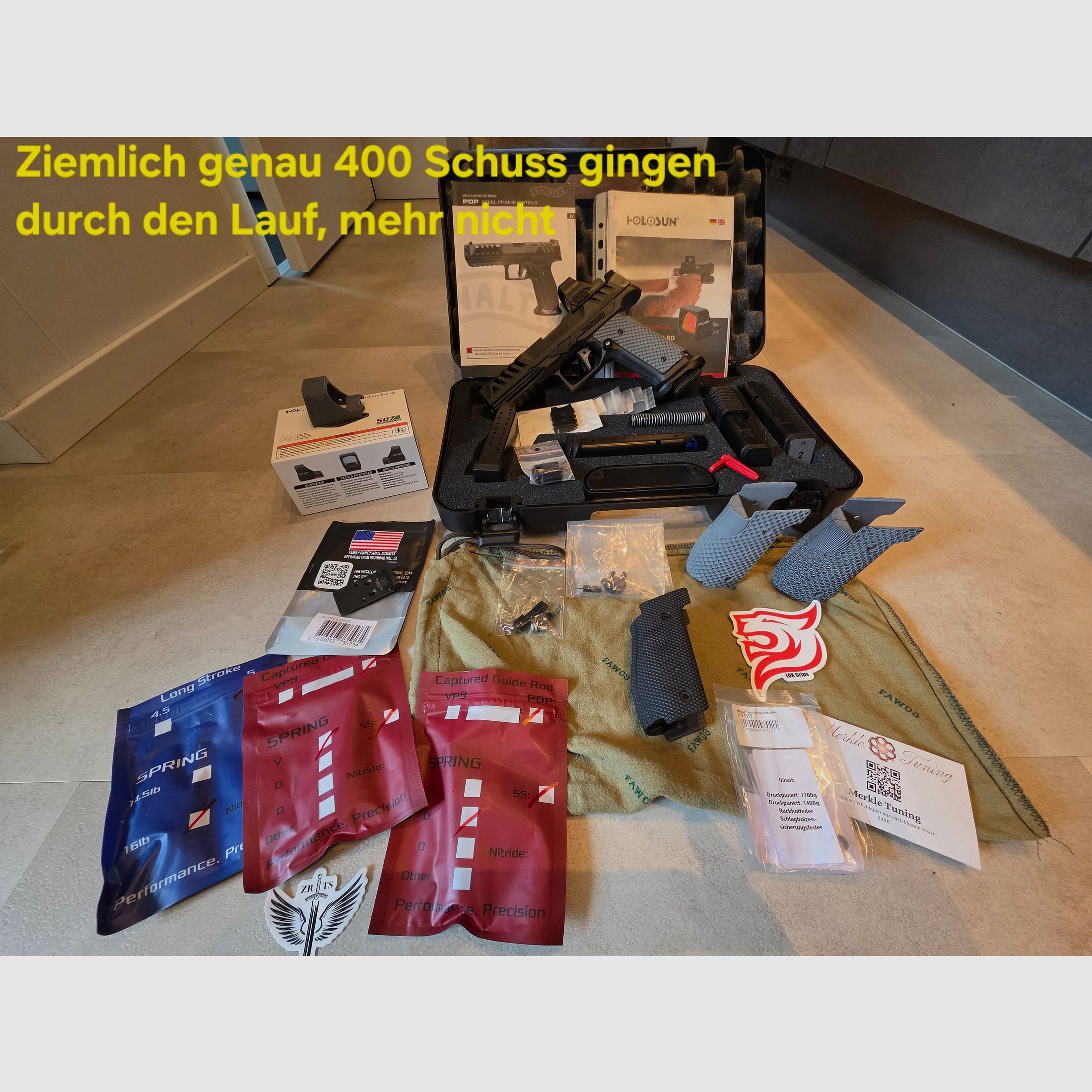 Walther PDP SF Match 5“ z Holosun 507COMP-GR i wieloma akcesoriami