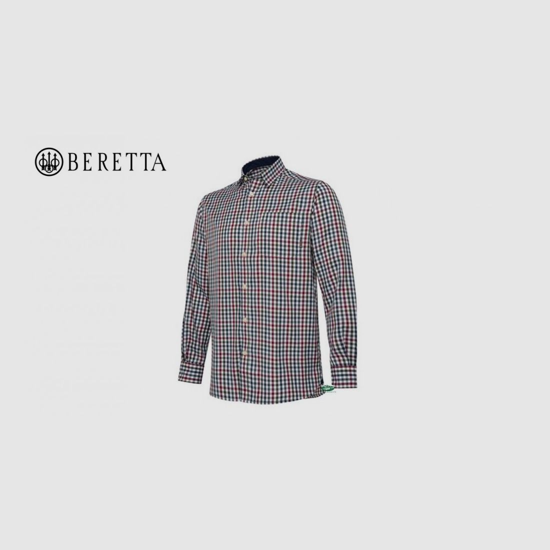 BERETTA Camicia quadri Ellis bianco e bordeaux LU322, immagine 1 di 2