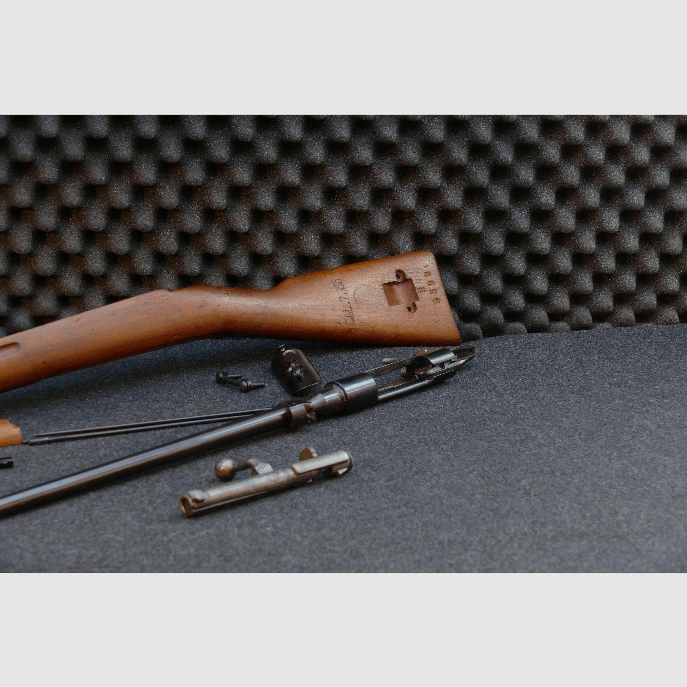 Carcano Mod. 1938 „Fucile Corto“, 7,35Carcano — 1939 — Calcio e sistema con lo stesso numero (fucile corto), ordinanza, collezionista