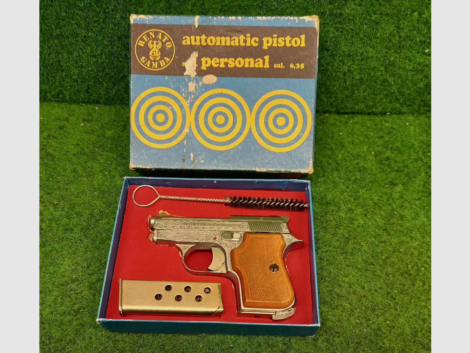 Grawerowany pistolet 6,35mmBrowning Renato Gamba
