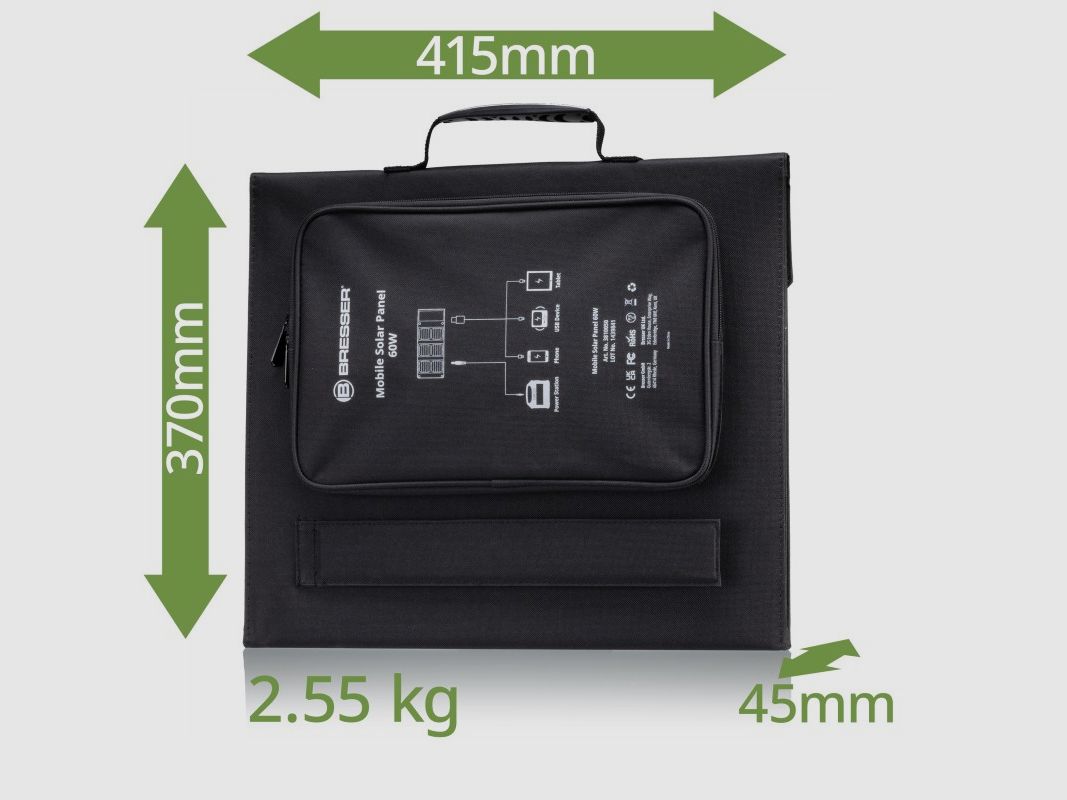Mobiles Solar-Ladegerät BRESSER mit 60 W und USB- und DC-Ausgang, Bild 5 von 21