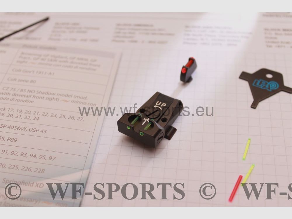LPA Visierung ,Fein verstellbar, Fiber Optik Sehr kontrastreich, NEU , GLOCK 17 bis 21