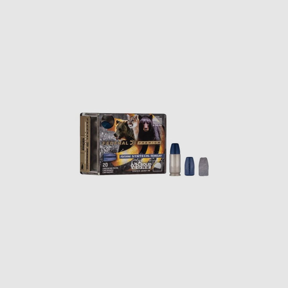Federal Premium Solid Core .357 Mag. 180GR SJFN 20 Patronen