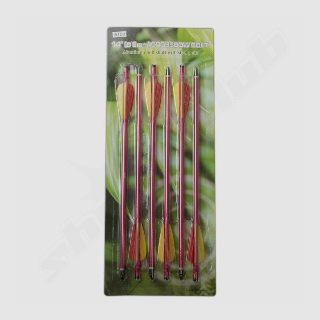 BUCHNER Großhandel Armbrustbolzen 14 Zoll aus Aluminium rot (36 cm)