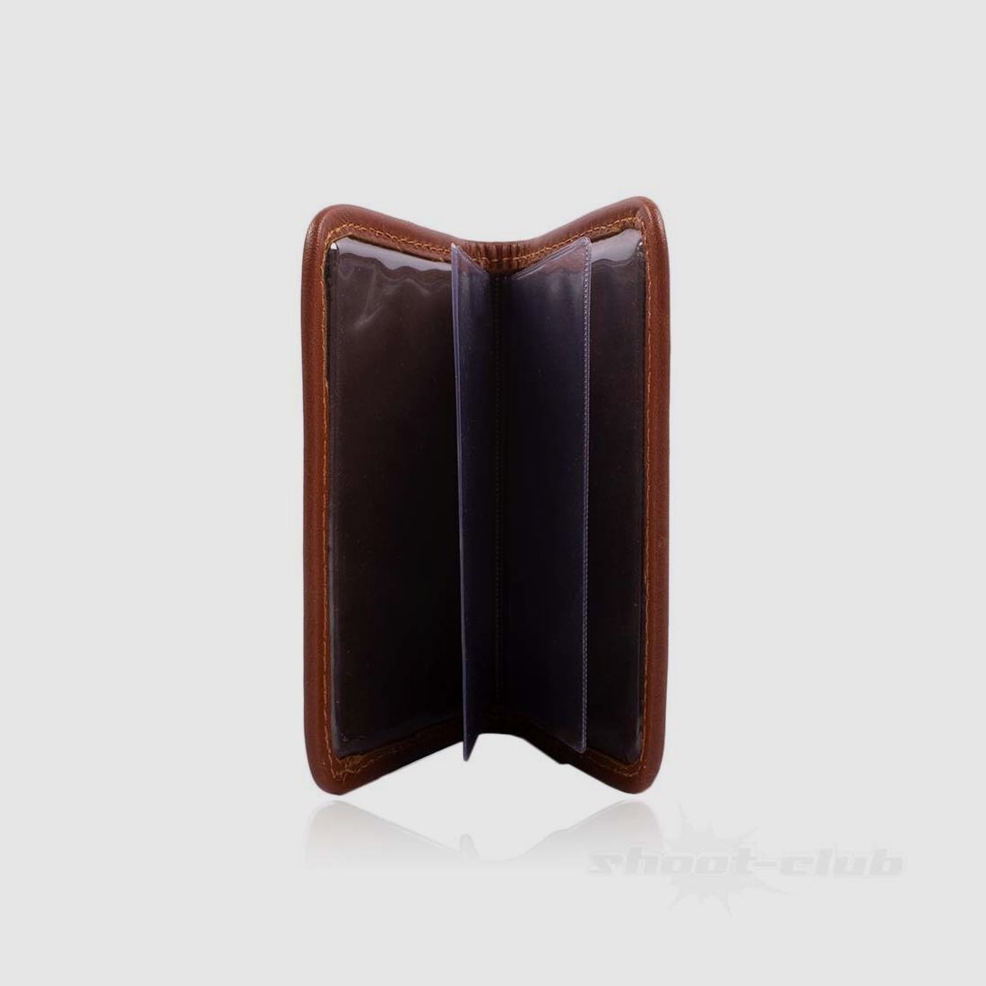 Various hunting license bags deer leather, brown