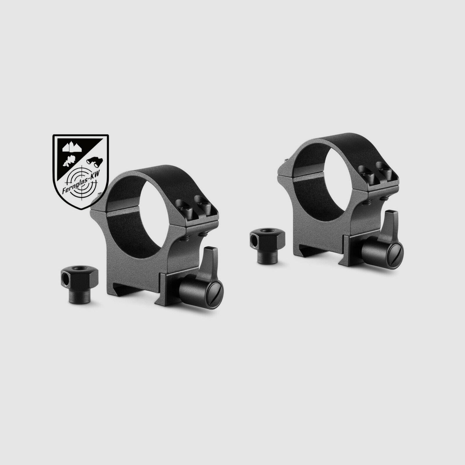 HAWKE 23106 Profi Stahl Ringmontagen Weaver Mittel 30mm Höhe 48mm Schnellspann