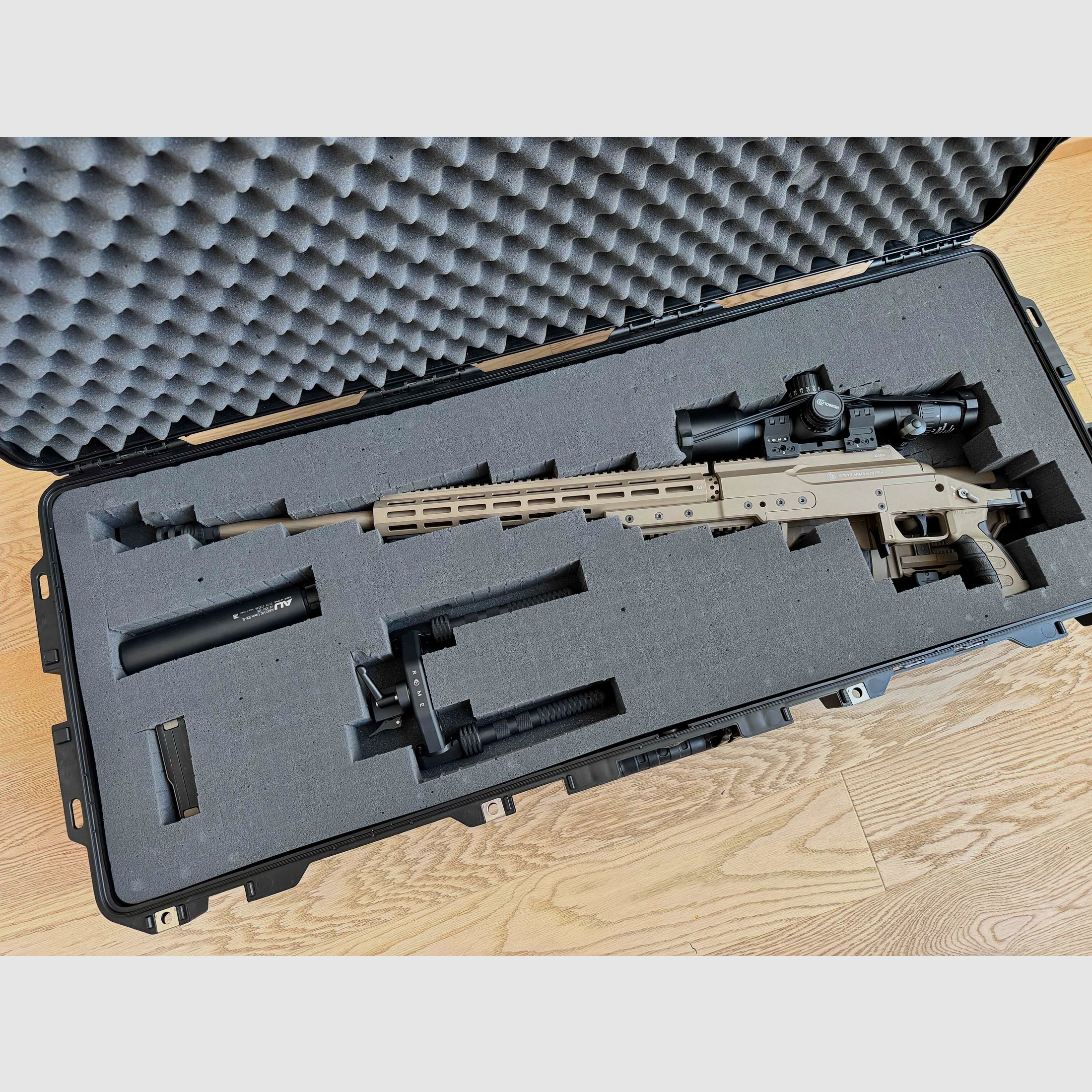 Exklusives Komplett-Setup – Steyr SSG M1 in .338 Lapua Mag. mit Wechsellauf 6.5 Creedmoor & Premium-Zubehör