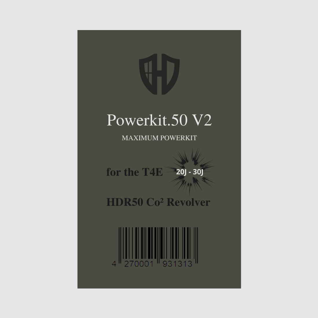 Powerkit.50 V2 dla HDR50 + GEN.2 | Zawór eksportowy | Czerwony anodowany | Maksymalna moc 7,5j wersja 20-30J