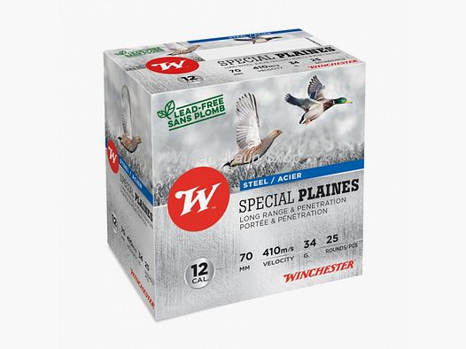 Winchester STEEL, HP, SPECIAL PLAINES, 12-70, 16mm, 34g, P3, 25 pieces