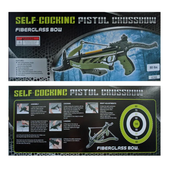 Pistolenarmbrust "ALLIGATOR I" , Farbe: Bicolor (Oliv / Schwarz), 80 lbs / 35kg, Bild 3 von 3