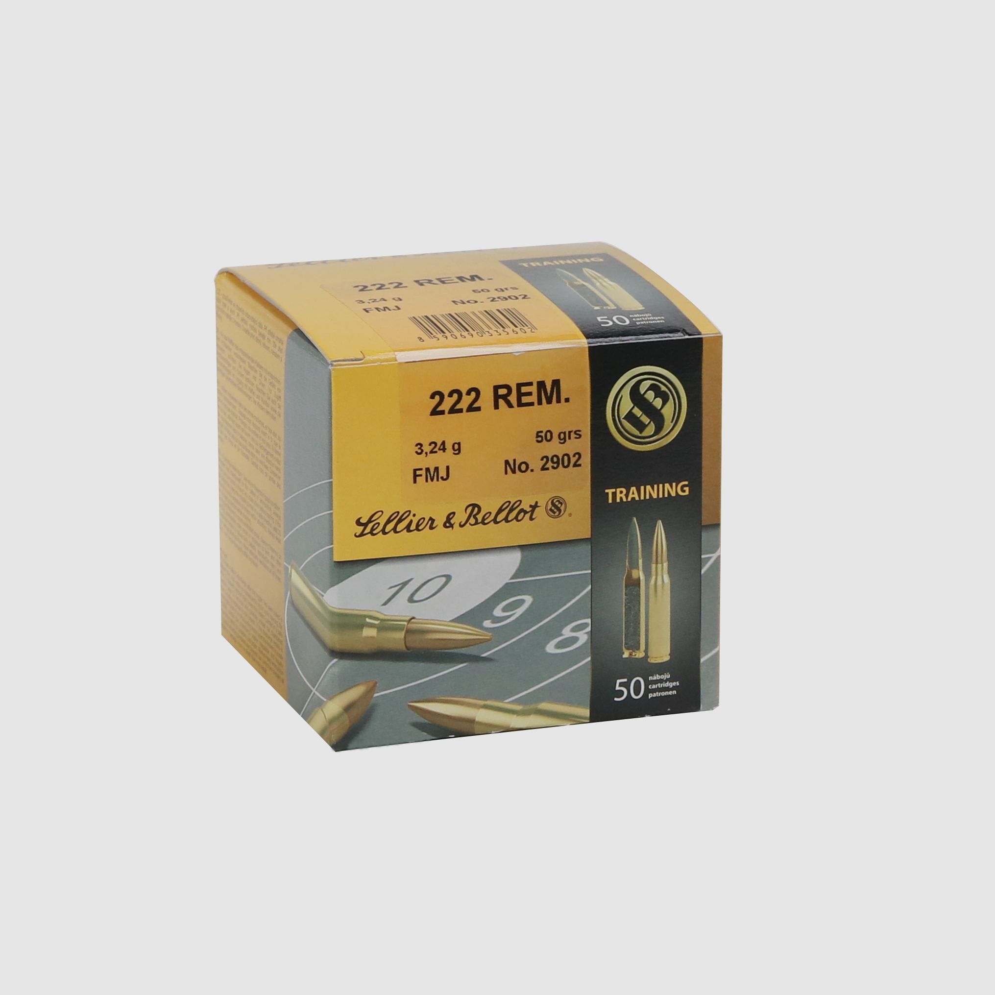 Sellier & Bellot .222 Rem Volle Mantel, kaliber