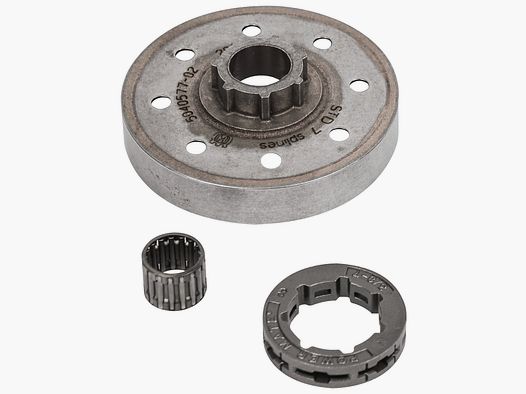 Husqvarna ring sprocket complete with needle bearing 3/8", 7 teeth, hub width standard
