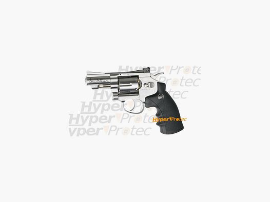 Revolver Dan Wesson verchromt 2,5 Zoll - Stahlkugeln 4,5 mm
